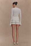 Amy Pointelle Knit Frill Bloomers - Ivory