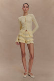 Amy Pointelle Knit Frill Bloomers - Lemon
