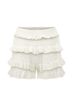 Amy Pointelle Knit Frill Bloomers - Ivory