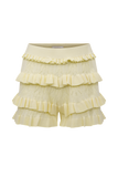Amy Pointelle Knit Frill Bloomers - Lemon