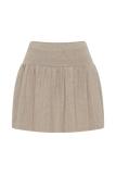 Beverly Knit Pleated Mini Skirt - Oak