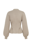 Beverly Knit Cinched Cardigan - Oak
