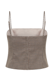 Aberley Crop Top - Tan Check