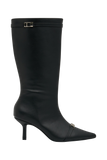 Astra Faux Leather Buckle Boot - Black