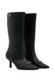 Astra Faux Leather Buckle Boot - Black
