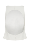 Brigette Boat Neck Longline Top - Ivory