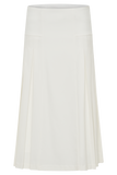 Brigette Pleated Midi Skirt - Ivory