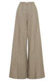 Brandi Linen Straight Leg Pant - Pebble