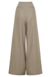 Brandi Linen Straight Leg Pant - Pebble