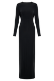 Bennett Slinky Long Sleeve Maxi Dress - Black/White