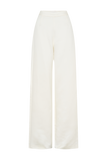 Ada Satin Straight Leg Pant - Ivory