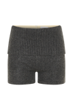 Aubrey Knit Shorts - Charcoal Marle