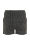 Aubrey Knit Shorts - Charcoal Marle