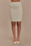 Addison Boucle Knee Length Skirt - Ivory