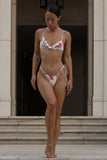 Andie Ruched String Side Bikini Brief - Bella Rosa Print