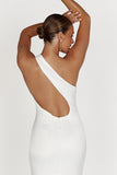 Harper One Shoulder Gown - White