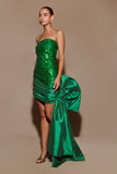Franka Strapless Bow Mini Dress - Emerald