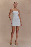 Maci Crepe Mini Dress - White