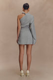 Dorian Twist Shoulder Mini Dress - Charcoal Marle