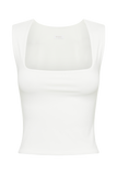 Linley Recycled Nylon Long Line Top - White