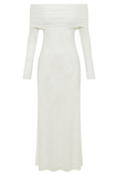 Josie Off Shoulder Mesh Maxi Dress - Ivory