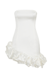 Alba Bubble Mini Dress - White