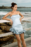 Alba Bubble Mini Dress - Cornflower Blue