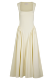 Sharon Scuba Jersey Midi Dress - Ivory